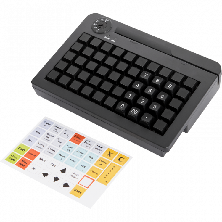POS клавиатура PayTor KB-50, USB, Считыватель MSR, Черный артикул КB50-BMU             Черная     