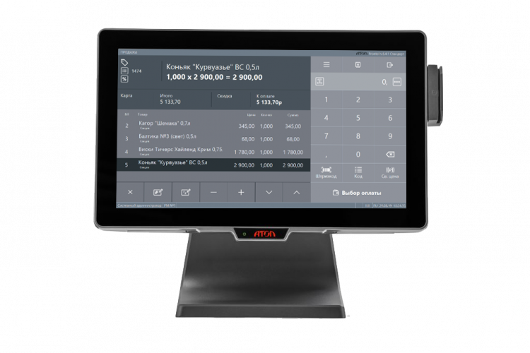 Сенсорный моноблок АТОЛ JAZZ 16 SSD 4 GB DDR3L MSR без ОС артикул 51678             15.6