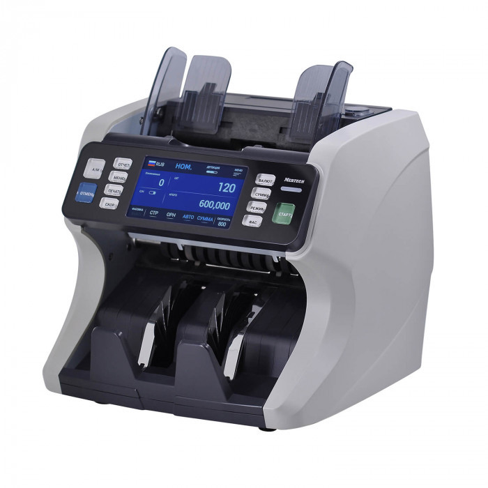 Счетчик банкнот с детектором подлинности MERTECH C-120 DOUBLE CIS MG touch screen артикул 5534                  