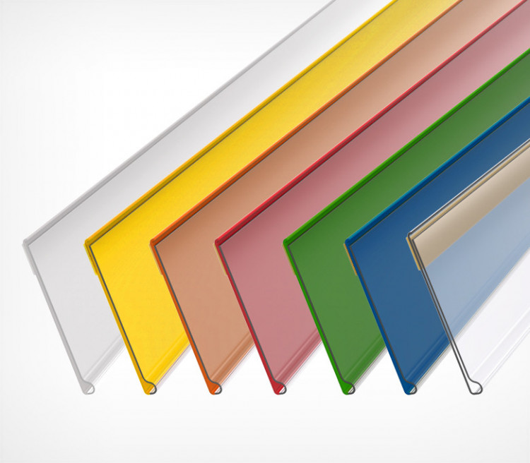 Ценникодержатель полочный самоклеющийся (1000 мм) цветной артикул 0021-1095 красный