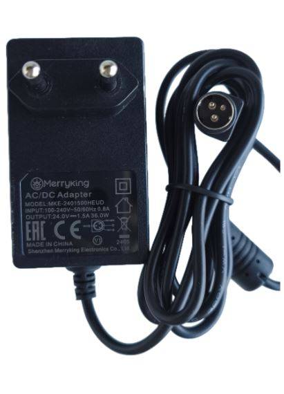 Блок питания с кабелем для АТОЛ 20Ф MKE-2401500HEUD (24V 1,5A) 