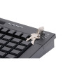 Клавиатура программируемая Poscenter S67B (63 клавиши, MSR, ключ, USB), черная, арт. PCS67B, арт. PCS67B артикул 126060 со считывателем магнитных карт 